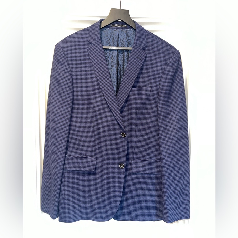 Sand size 42 blazer in checked blue